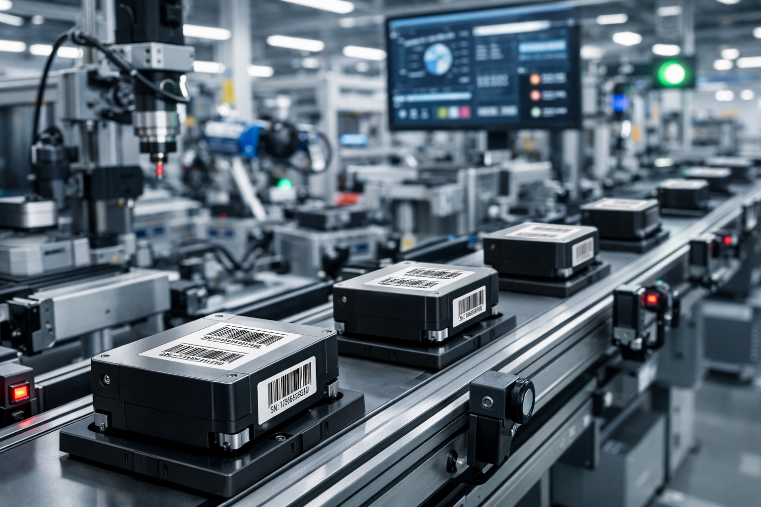 Industrial manufacturing environment with MEGA LABEL applications