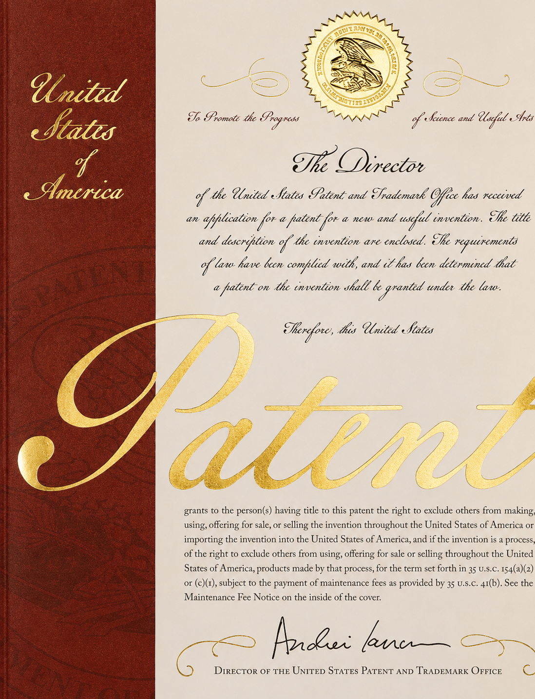 Registered patent certificate for MEGA Precision Printing Co.'s proprietary label technology